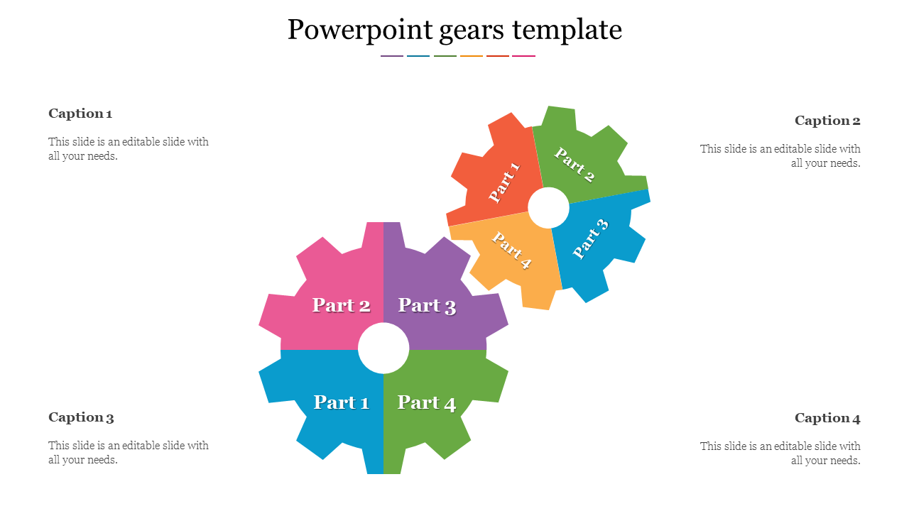 Download Unlimited PPT and Google Slides Gears Template 